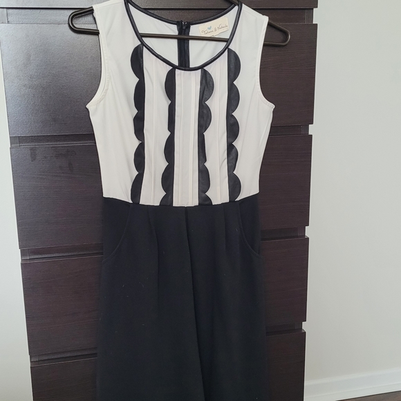 Tatiana & Natouchi mid length dress in black and white, size XS - Picture 3 of 4